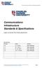 Communications Infrastructure Standards & Specifications