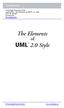 Cambridge University Press The Elements of UML 2.0 Style Scott W. Ambler Frontmatter More information. The Elements. UML TM2.