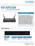 VX-AP310N. LED Features. Indoor Wireless Access Point. Advanced Security Technology. Status. Ethernet WLAN. Power
