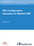 SBC Configuration Examples for Mediant SBC