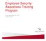 Employee Security Awareness Training Program
