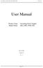 User Manual for Models HG2, HP2, PSM and PSL. Version 1.0. User Manual. June 18, Version 1.0 P/N??? Page 1/17