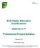BCS Higher Education Qualifications. Diploma in IT. Professional Project Syllabus