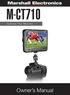 Marshall M-CT710. Camera-Top Monitor. Owner s Manual