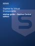 Sophos for Virtual Environments. startup guide -- Sophos Central edition