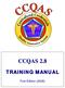 CCQAS 2.8 TRAINING MANUAL First Edition (2006)