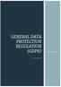 GENERAL DATA PROTECTION REGULATION (GDPR)