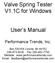 Valve Spring Tester V1.1C for Windows. User s Manual