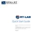 Quick Start Guide. Thank you for choosing RT-LAB as your real-time simulation platform.