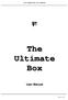 The Ultimate Box User Manual. User Manual. Page 1 of 1