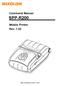 Command Manual SPP-R200. Mobile Printer Rev