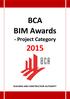 BCA BIM Awards - Project Category