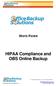 HIPAA Compliance and OBS Online Backup