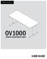 OV1000 Part No OV1000 HEIGHT ADJUSTABLE TABLE USER GUIDE