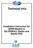 Technical Info. Installation instruction for GPRS Modem in SILVERBALL Beetle and Beetle PRO
