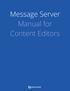 Message Server Manual for Content Editors