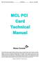 MCL PCI Card Technical Manual TSP092.doc Issue 1.2 June 2004