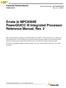 Errata to MPC8569E PowerQUICC III Integrated Processor Reference Manual, Rev. 2