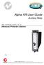Alpha AR User Guide. Auxiliary Relay. relay monitoring systems pty ltd Advanced Protection Devices. User Guide