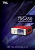 TDS-630. High Performance Easy Handling