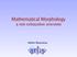 Mathematical Morphology a non exhaustive overview. Adrien Bousseau