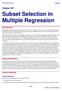 Subset Selection in Multiple Regression