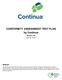 CONFORMITY ASSESSMENT TEST PLAN by Continua