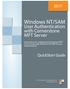 Windows NT/SAM. User Authentication with Cornerstone MFT Server. QuickStart Guide
