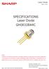 SPECIFICATIONS. Laser Diode GH0832BA4C