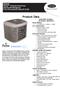 Product Data. 25HNA9 Infinityt 19 Series Heat Pump with Puronr Refrigerant 2 To 5 Tons Nominal (Size 24 To 60) INDUSTRY LEADING FEATURES / BENEFITS