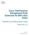 Cisco TelePresence Management Suite Extension for IBM Lotus Notes
