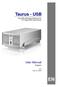 Taurus - USB. User Manual. Dual-Bay Storage Enclosure for 3.5 Serial ATA Hard Drives. (English)