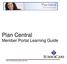 Plan Central Member Portal Learning Guide