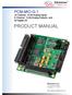 PRODUCT MANUAL. PCM-MIO-G-1 16 Channel, 16-bit Analog Inputs 8 Channel, 12-bit Analog Outputs, and 48 Digital I/O