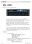 SEL-1ENC1. MPEG-2/H.264 Universal Encoder FEATURES