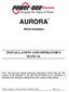 AURORA. Wind Inverters INSTALLATION AND OPERATOR'S MANUAL
