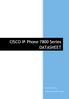 CISCO IP Phone 7800 Series DATASHEET