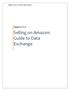 Selling on Amazon: Guide to Data Exchange. Selling on Amazon: Guide to Data Exchange