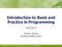 Introduction to Basis and Practice in Programming