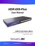 HDR-8X8-Plus. User Manual. HDMI 4K 8x8 Switch Matrix Connect up to eight different HDMI video sources to eight different outputs.