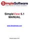 SimpleView 5.1 MANUAL.