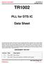 TR1002. PLL for DTS IC. Data Sheet