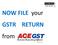 NOW FILE your GSTR RETURN from ACE 10