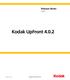 Release Notes English. Kodak UpFront graphics.kodak.com A-EN-Rev A