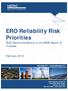 ERO Reliability Risk Priorities