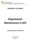 Organization Maintenance in KFS