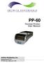 PP Thermal Printer. User Manual. Infinite Peripherals, Inc.  PP-60 User Manual v1.00