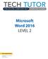 Microsoft Word 2016 LEVEL 2