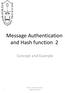 Message Authentication and Hash function 2