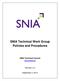 SNIA Technical Work Group Policies and Procedures